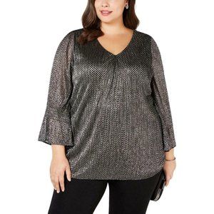 Alfani Metallic Lined blouse